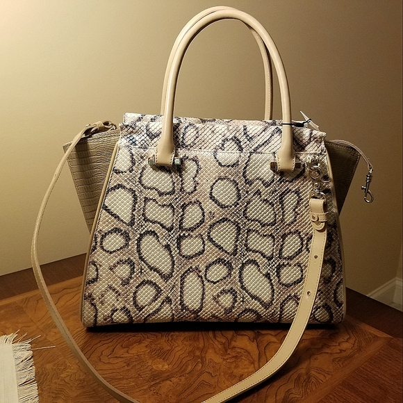 Brahmin Priscilla Pearl Lummus Leather Satchel with Matching Wallet - Picture 3 of 16